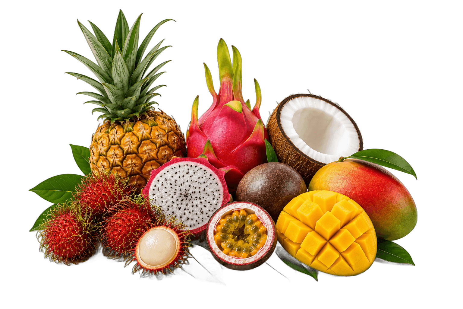 Exotic and tropical fruits